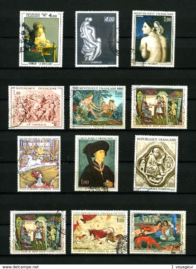 FRANCE - TABLEAUX - Oblitérés - Environ 175 Timbres - Des Multiples - Très Beaux Dans L'ensemble - Collections