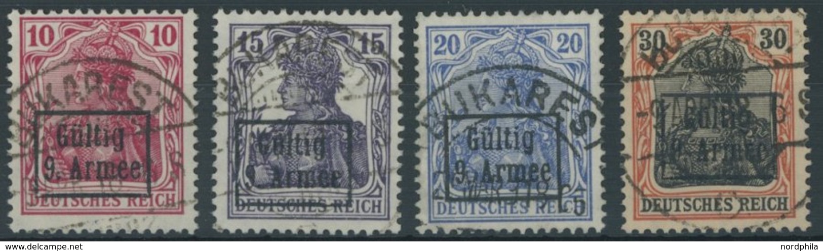 MV In RUMÄNIEN 1-4 O, 1918, Etappengebiet Der 9. Armee, Prachtsatz, Mi. 180.- - Occupation 1914-18