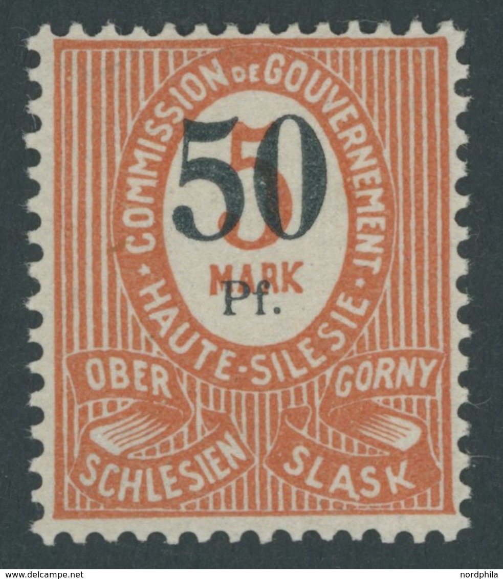 1920, 50 Pf. Auf 5 M., Grünschwarzer Aufdruck, Type IIa, Falzrest, Pracht, Fotobefund Gruber, Mi. 250.- -> Automatically - Altri & Non Classificati