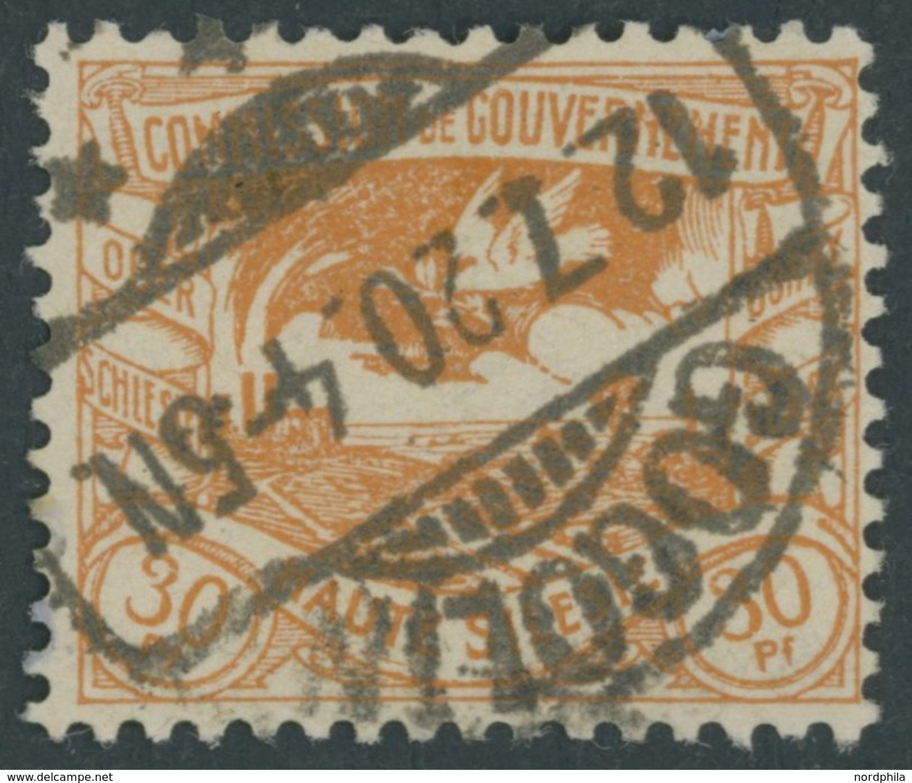 1920, 30 Pf. Rötlichorange Mit Seltenem Stempel GOGOLIN **, Pracht, Kurzbefund Gruber -> Automatically Generated Transla - Altri & Non Classificati