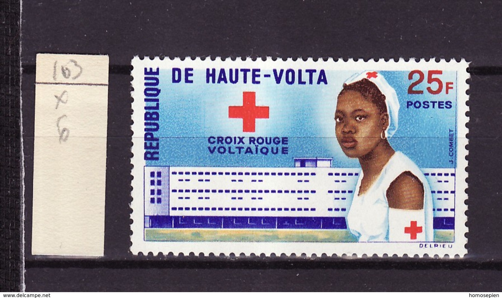 Haute Volta - Obervolta - Upper Volta - Burkina Faso 1962 Y&T N°103 - Michel N°101 * - 25f Croix Rouge - Haute-Volta (1958-1984)