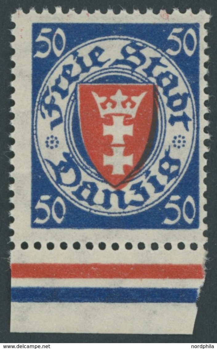 FREIE STADT DANZIG 200xa **, 1924, 50 Pf. Dunkelultramarin/zinnoberrot, Postfrisch, Pracht, Mi. 90.- - Sonstige & Ohne Zuordnung