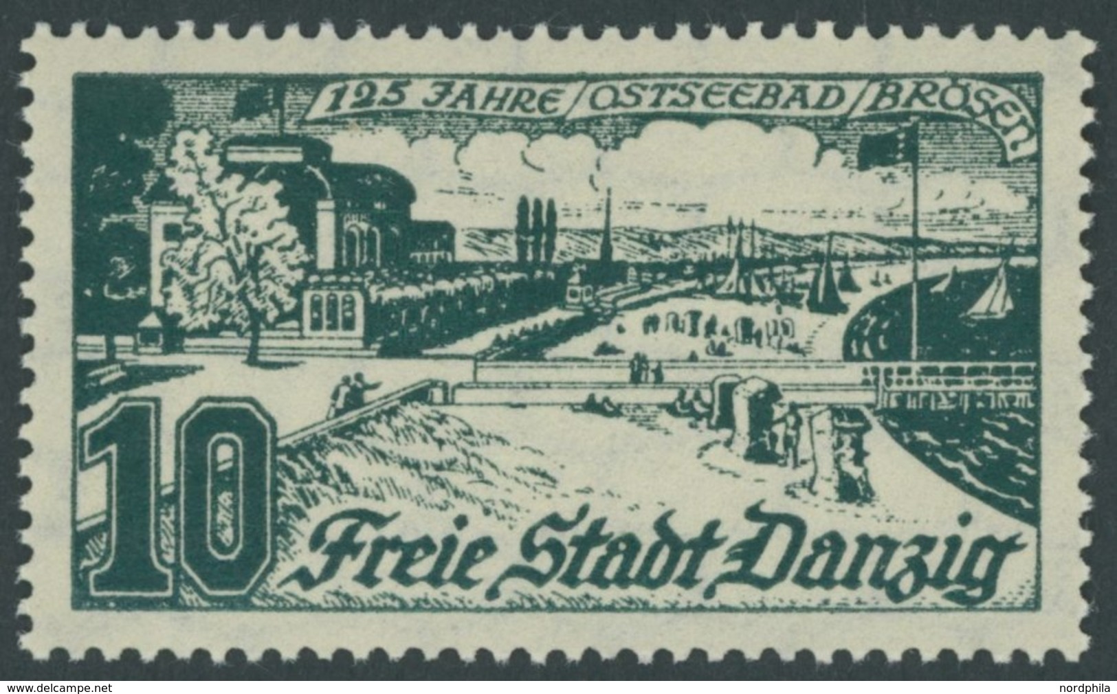 FREIE STADT DANZIG 259a **, 1935, 10 Pf. Schwarzopalgrün, Postfrisch, Pracht, Mi. 90.- - Sonstige & Ohne Zuordnung