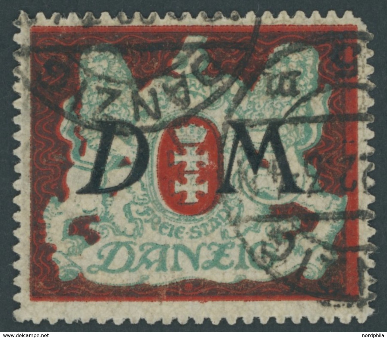 DIENSTMARKEN D 21X O, 1922, 5 M. Großes Staatswappen, Wz. 2X, Pracht, Gepr. Gruber Und Infla, Mi. 130.- - Altri & Non Classificati