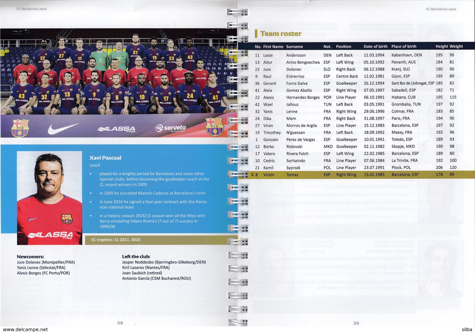 EHF Handball Champions League 2017 / 2018 Group Phase / Media Guide (232 Pages)