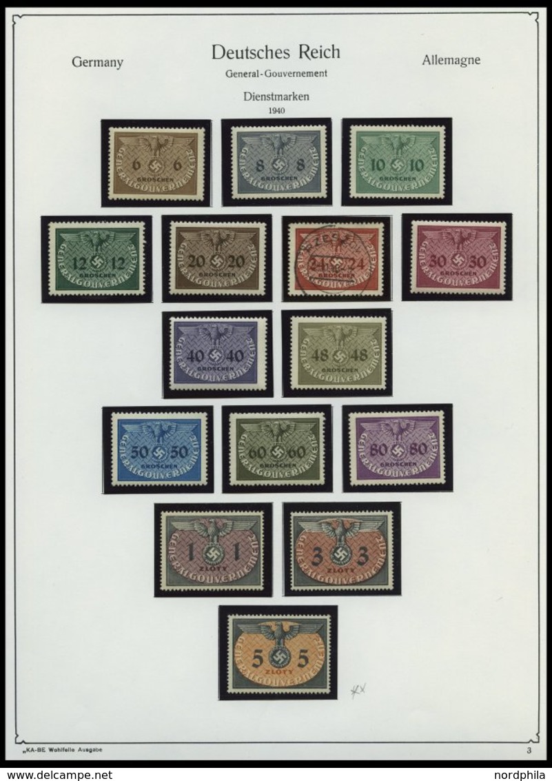 GENERALGOUVERNEMENT O,**,Brief , Kleiner Sammlungsteil Generalgouvernement, Prachterhaltung - Besetzungen 1938-45