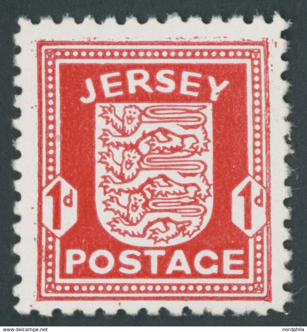 JERSEY 2z **, 1941, 1 P. Rot, Gestrichenes Papier, Pracht, Mi. 80.- - Occupation 1938-45