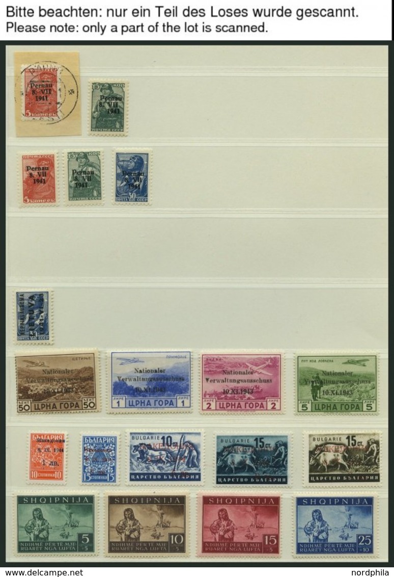 SAMMLUNGEN U. LOTS O,BrfStk,**, *, überwiegend Gestempelte Sammlung Bes.Geb.II Von 1939-45, U.a. Mit Elsaß, Kurland, Lot - Occupazione 1938 – 45