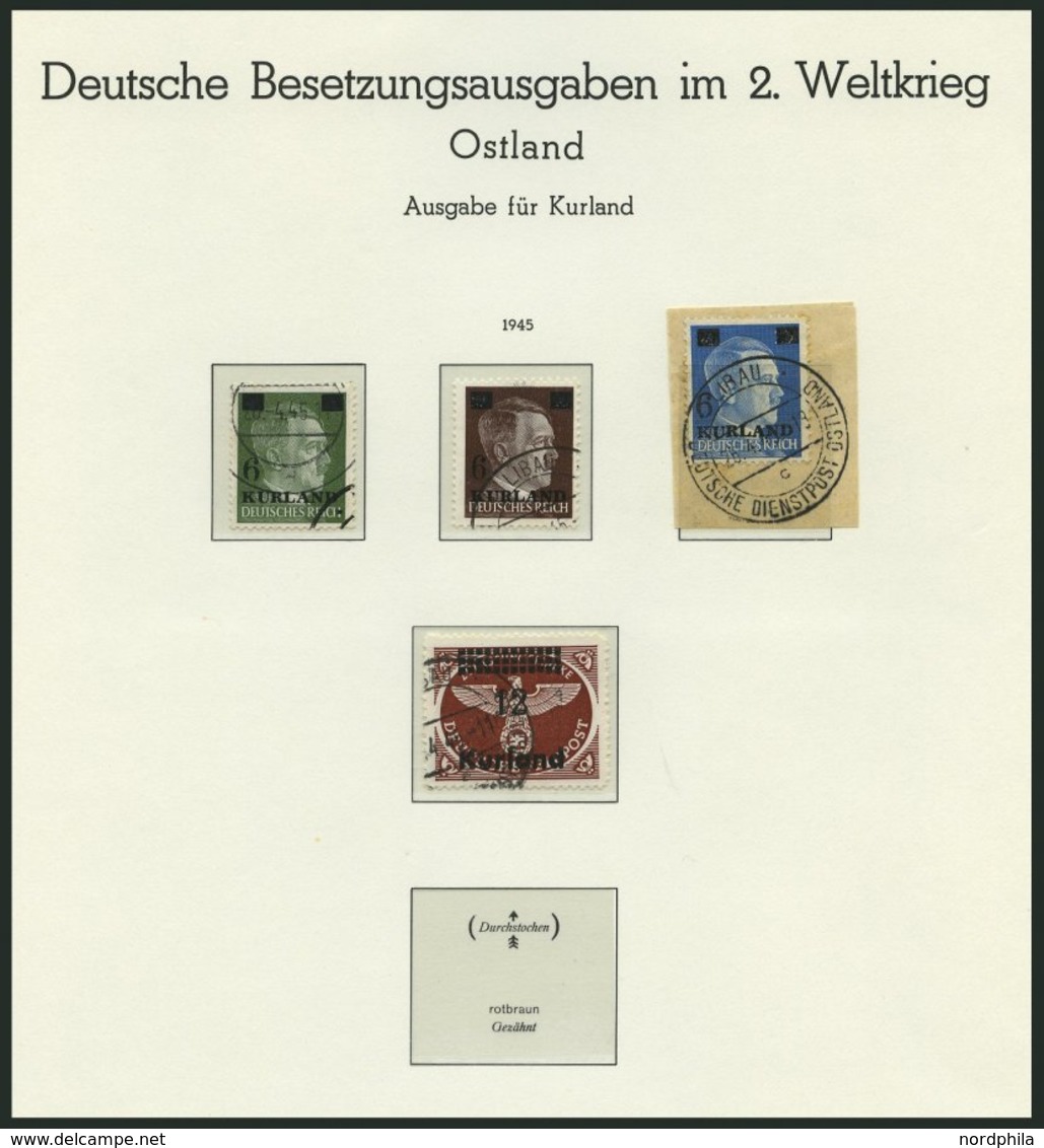 SAMMLUNGEN U. LOTS O,BrfStk,**, *, überwiegend Gestempelte Sammlung Bes.Geb.II Von 1939-45, U.a. Mit Elsaß, Kurland, Lot - Occupazione 1938 – 45