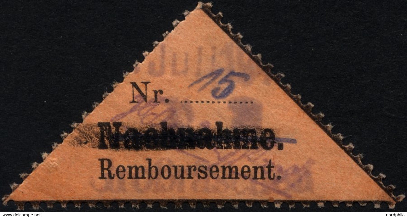 GROSSRÄSCHEN-VORLÄUFER V 2AI O, 1945, 15 Pf. Schwarz Auf Bräunlichrot, Nachnahme In Antiqua, Pracht, Gepr. Zierer, Mi. 3 - Privatpost