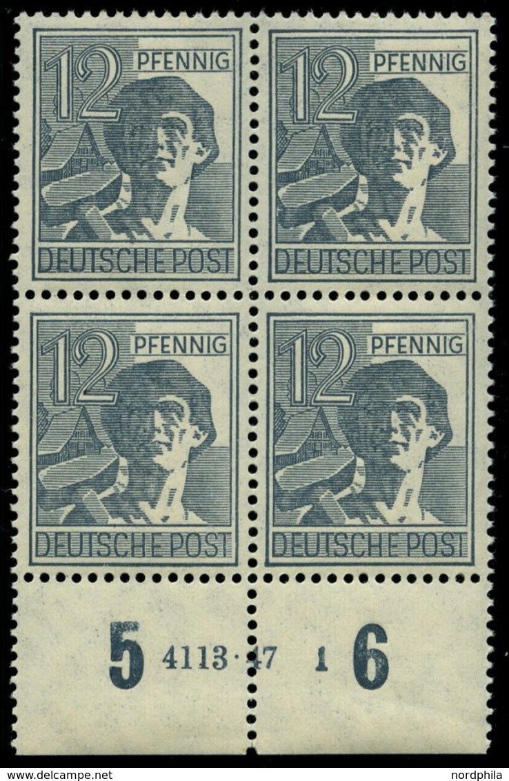 ALLIIERTE BES. 947HAN **, 1947, 12 Pf. Dunkelgrautürkis Mit HAN 4113.47 1, Pracht, Mi. 100.- - Sonstige & Ohne Zuordnung