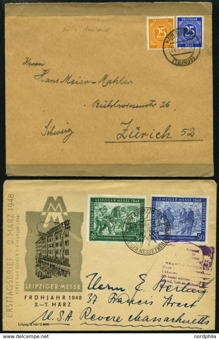 ALLIIERTE BES. 1946-48, 11 Verschiedene Belege Auslandspost, Meist Pracht, Besichtigen! - Sonstige & Ohne Zuordnung