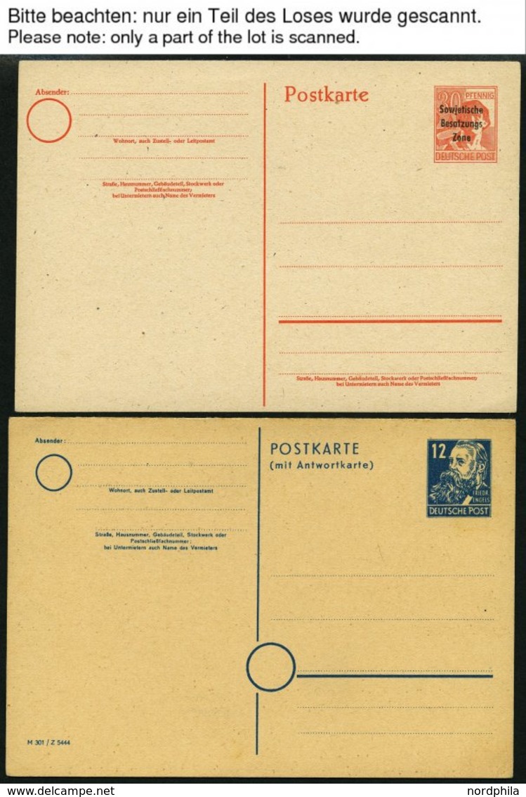 SAMMLUNGEN, LOTS A. P 2-P 38II BRIEF, 1945-50, 40 Meist Verschiedene Ganzsachenkarten, Ungebraucht Und Gebraucht, Meist  - Other & Unclassified