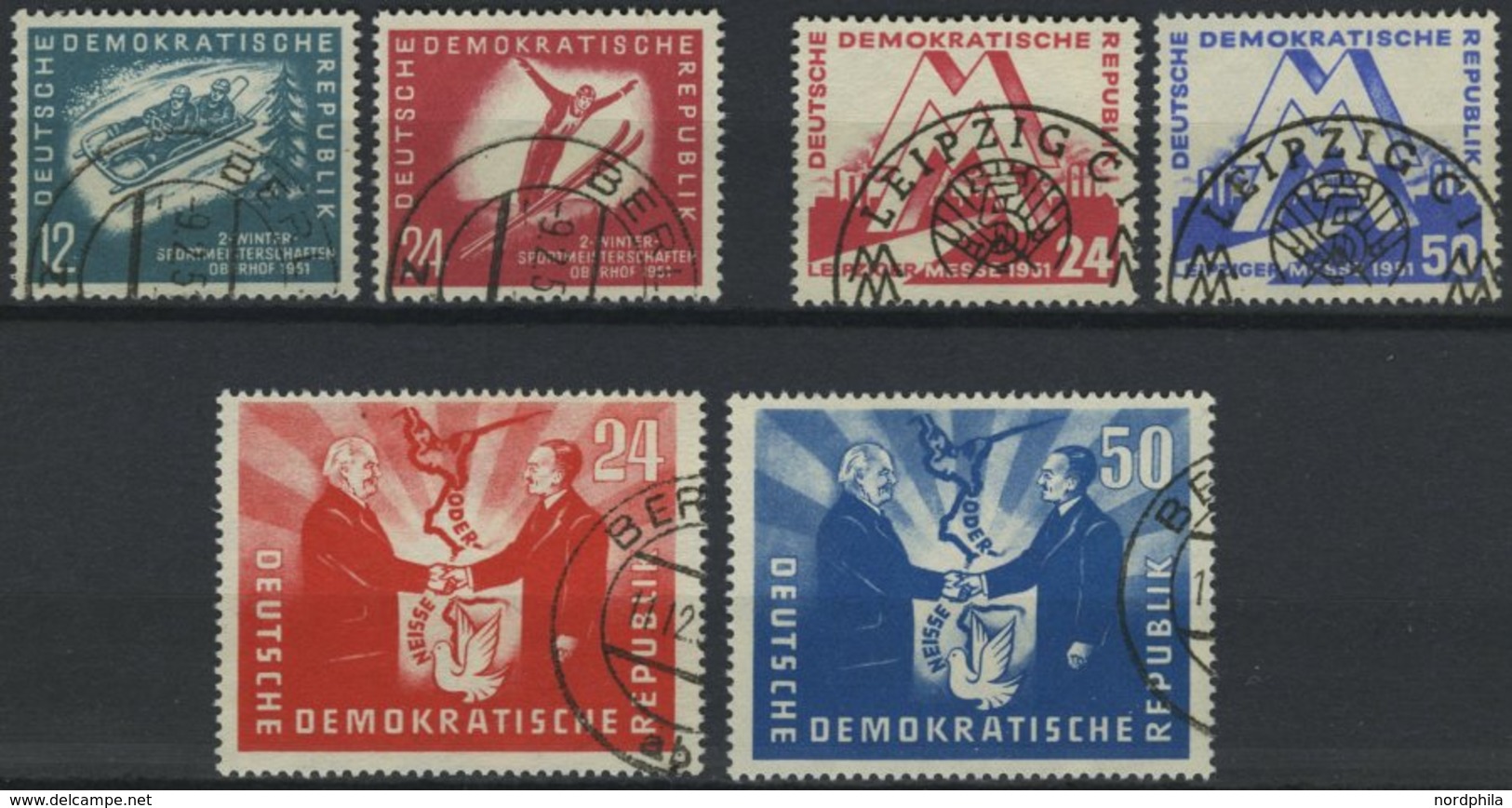 DDR 280-85 O, 1951, 3 Prachtsätze - Sonstige & Ohne Zuordnung