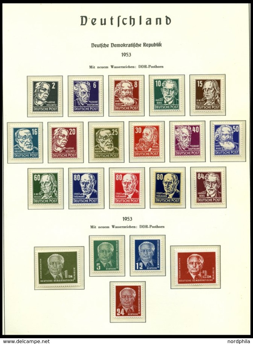 SAMMLUNGEN **, überkomplette Saubere Postfrische Sammlung DDR Von 1949-90 In 7 Leuchtturm Falzlosalben, Mit Vielen Zusam - Collections