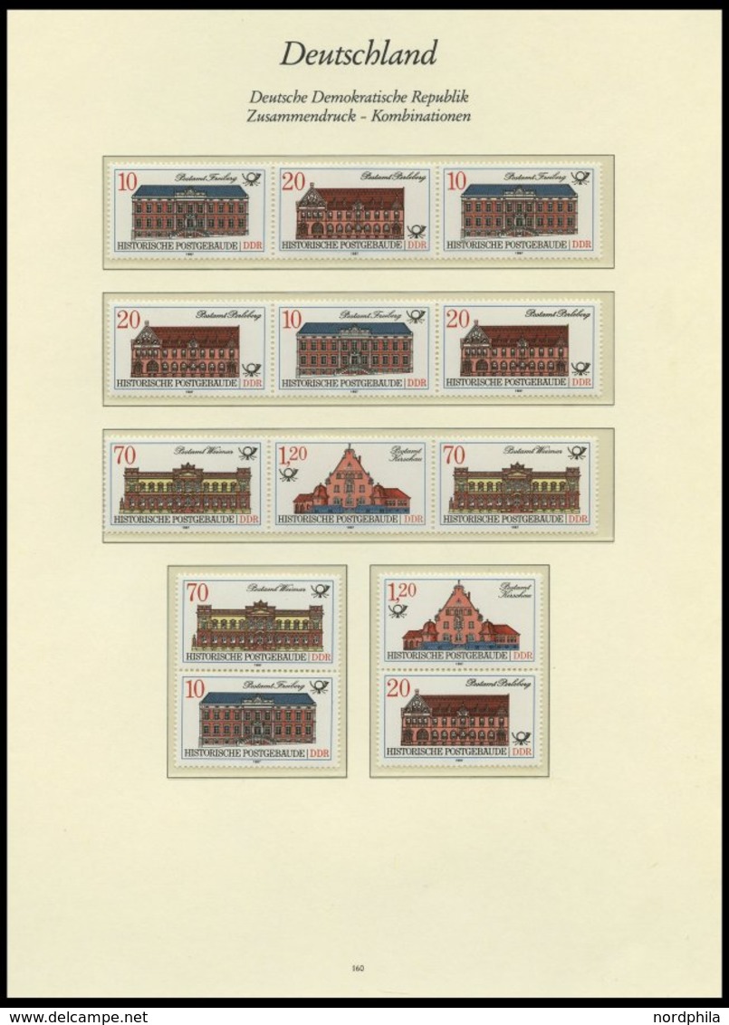 SAMMLUNGEN aus 2864-3346 **, fast komplette Sammlung Zusammendrucke von 1984-90 mit guten mittleren Ausgaben im Borek Sp