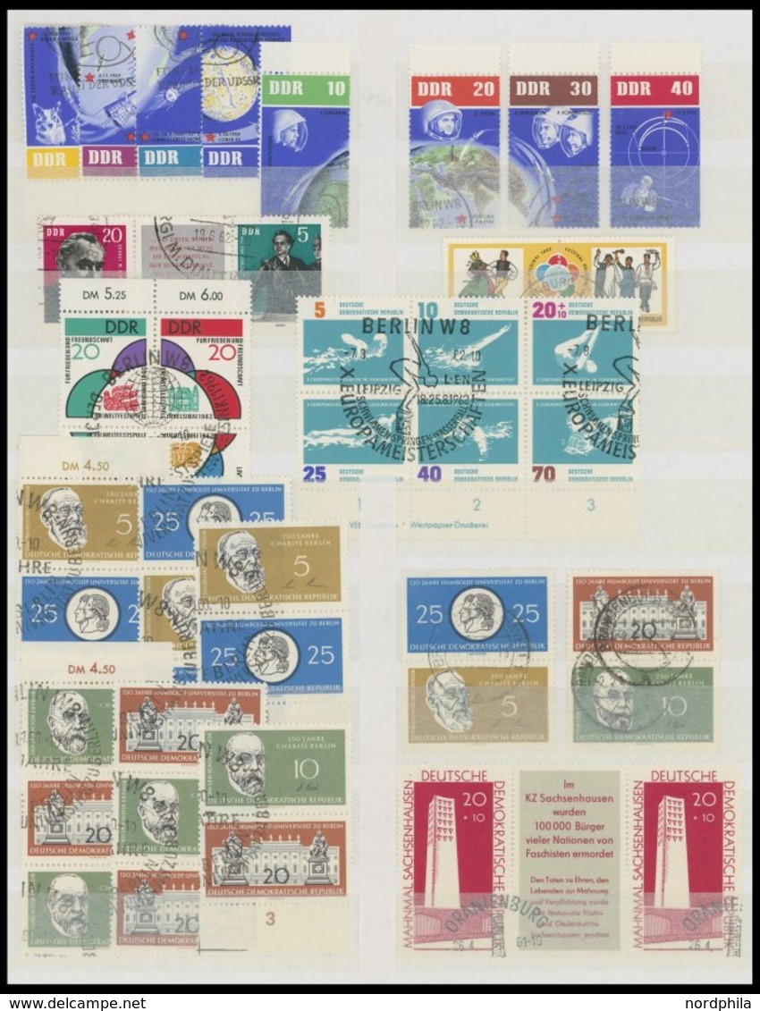 SAMMLUNGEN O, Gestempelte Sammlung DDR Von 1953-62 Im Einsteckbuch, Ab 1955 In Den Hauptnummern Fast Komplett, Dabei Ein - Sammlungen