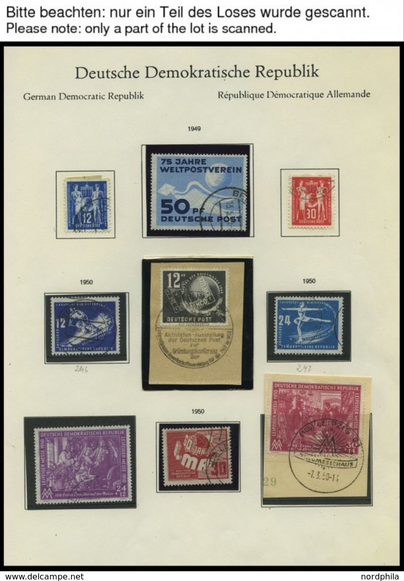 SAMMLUNGEN O, 1949-63, Fast Nur Gestempelte Sammlung DDR Mit Einigen Guten Ausgaben, Meist Prachterhaltung - Sammlungen