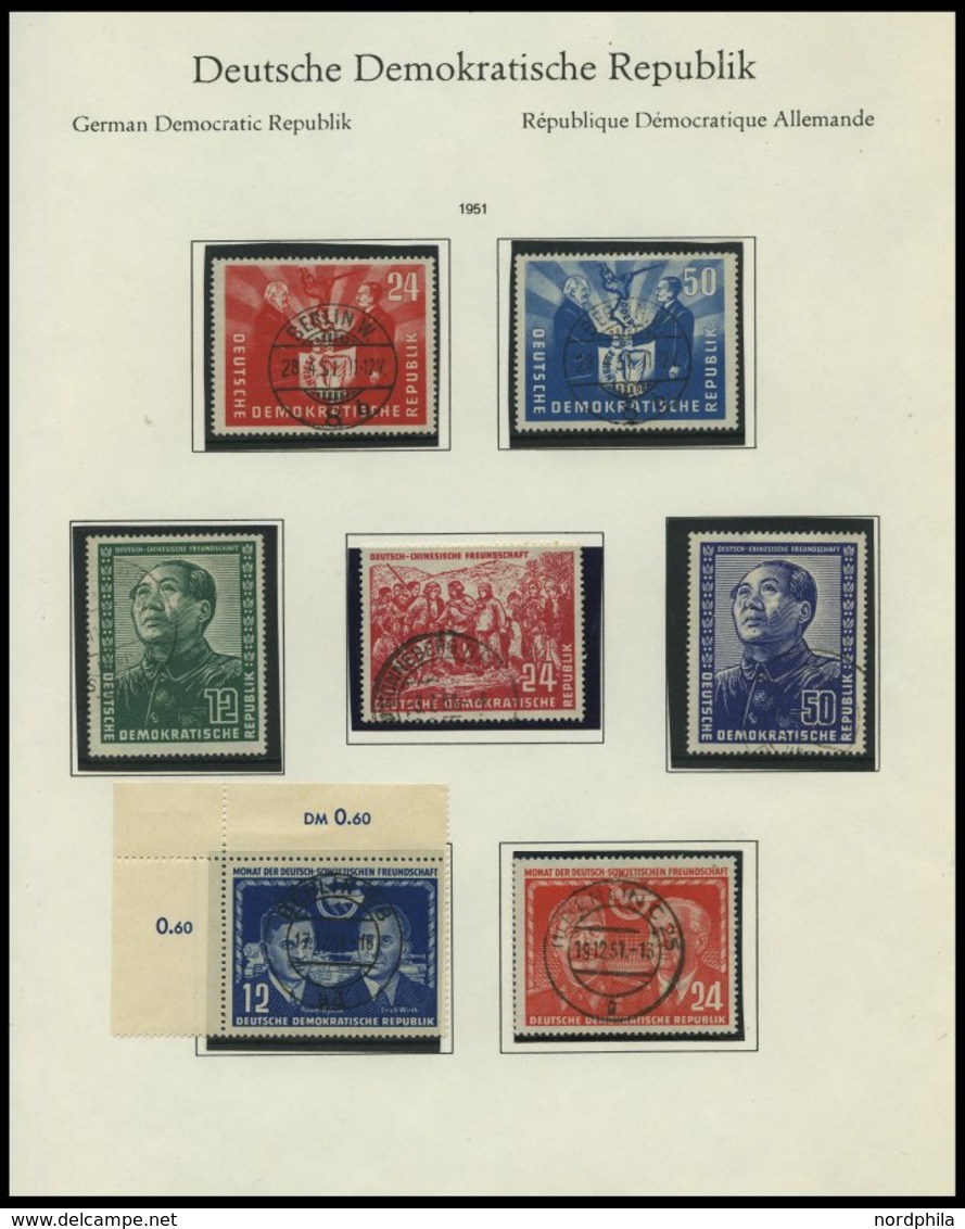 SAMMLUNGEN O, 1949-63, Fast Nur Gestempelte Sammlung DDR Mit Einigen Guten Ausgaben, Meist Prachterhaltung - Collections