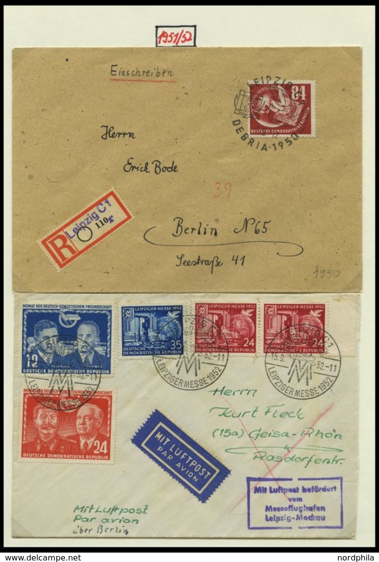 SAMMLUNGEN 1949-1990, reichhaltige Briefsammlung in 11 dicken Bänden, meist FDC und portogerechte Einschreibbriefe, auch