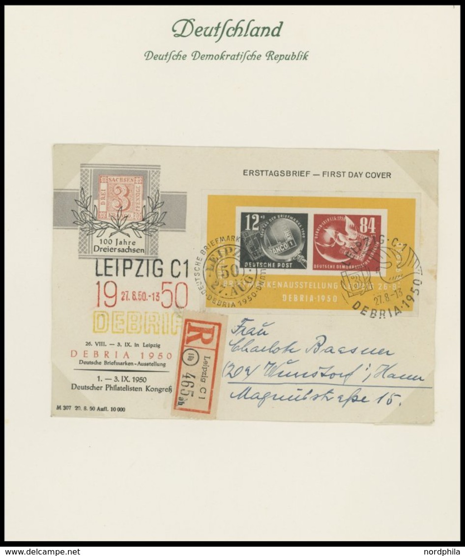 SAMMLUNGEN *,o,**,Brief , überwiegend Ungebrauchte Sammlung DDR Von 1949-65 Im Borek Album, Dabei Alle Marx-Blocks Geste - Sammlungen