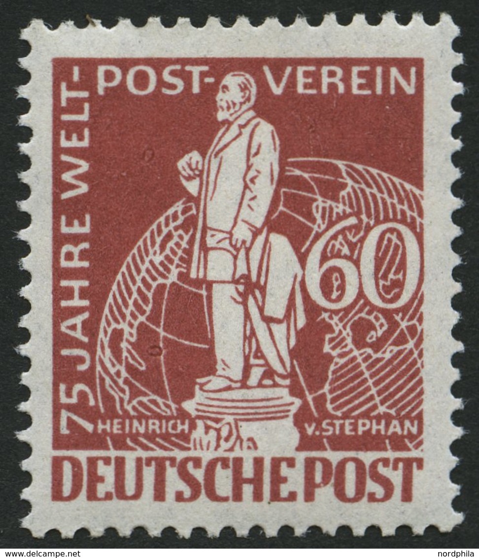 BERLIN 39I **, 1949, 60 Pf. Stephan Mit Abart UT In Deutsche Unten Beschnitten, Pracht, Mi. 400.- - Autres & Non Classés