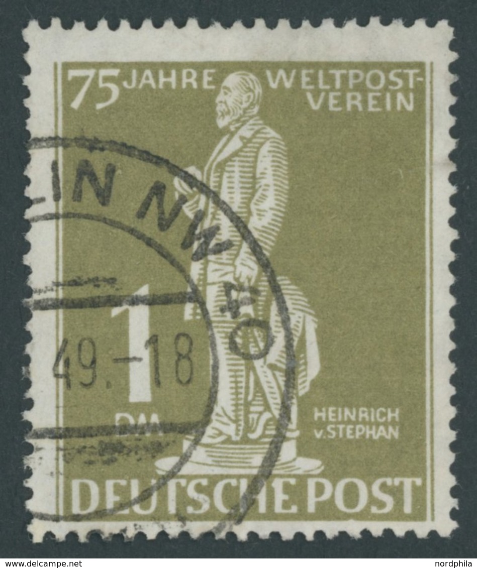 BERLIN 40II O, 1949, 1 M. Stephan Mit Abart Weißer Fleck Im Sockel, Zweites E Von Deutsche Oben Ausgebuchtet, Einkerbung - Autres & Non Classés