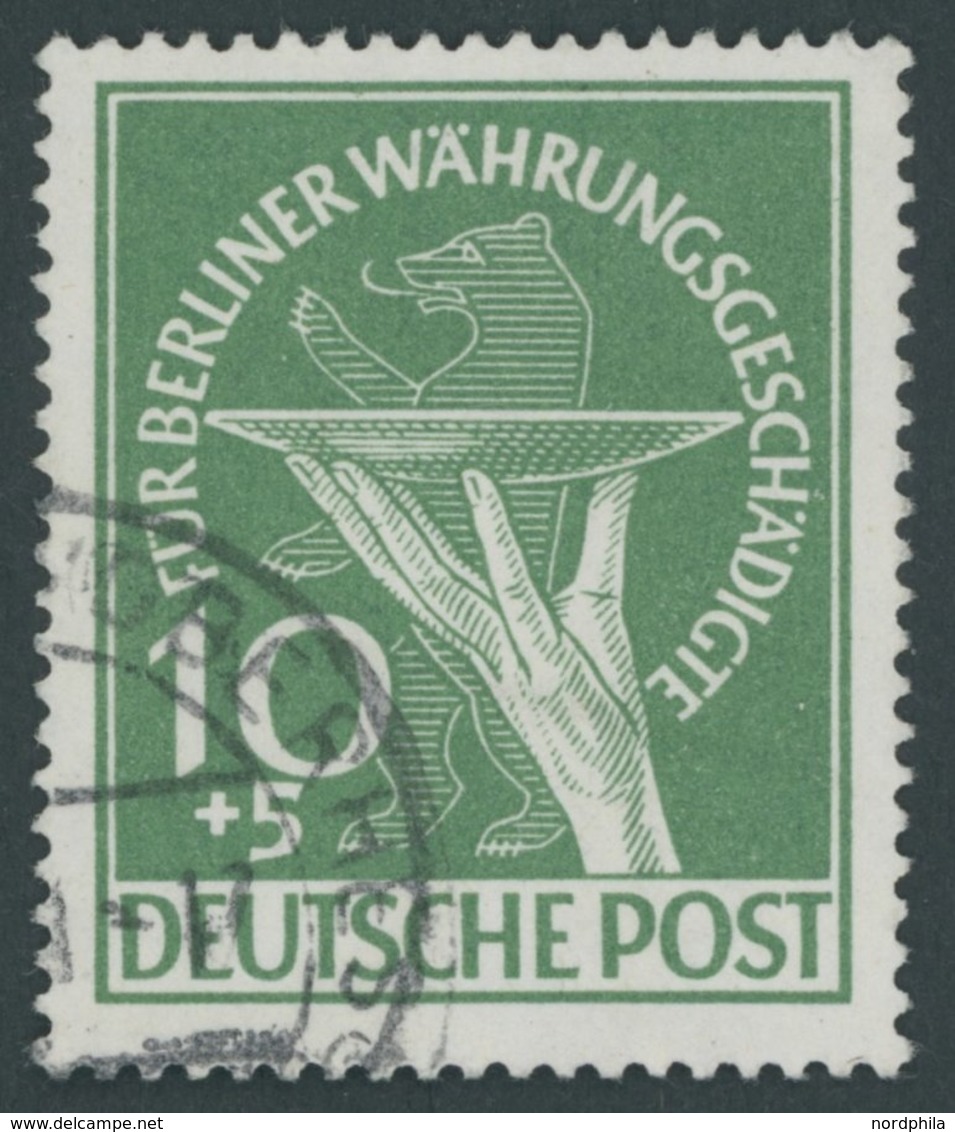 BERLIN 68 O, 1949, 10 Pf. Währungsgeschädigte, Pracht, Gepr. Schlegel, Mi. 190.- - Altri & Non Classificati