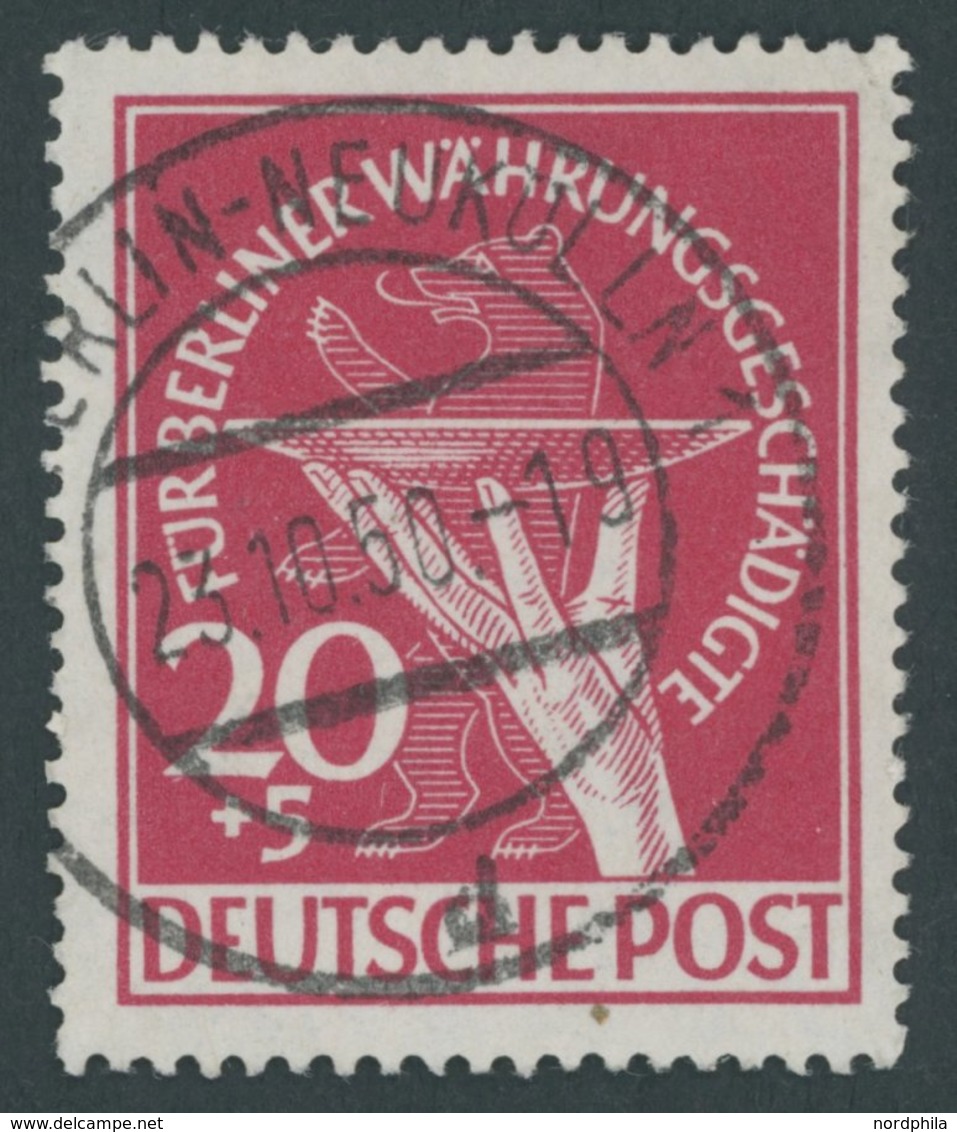 BERLIN 69 O, 1949, 20 Pf. Währungsgeschädigte, Normale Zähnung, Pracht, Gepr. Schlegel, Mi. 190.- - Autres & Non Classés