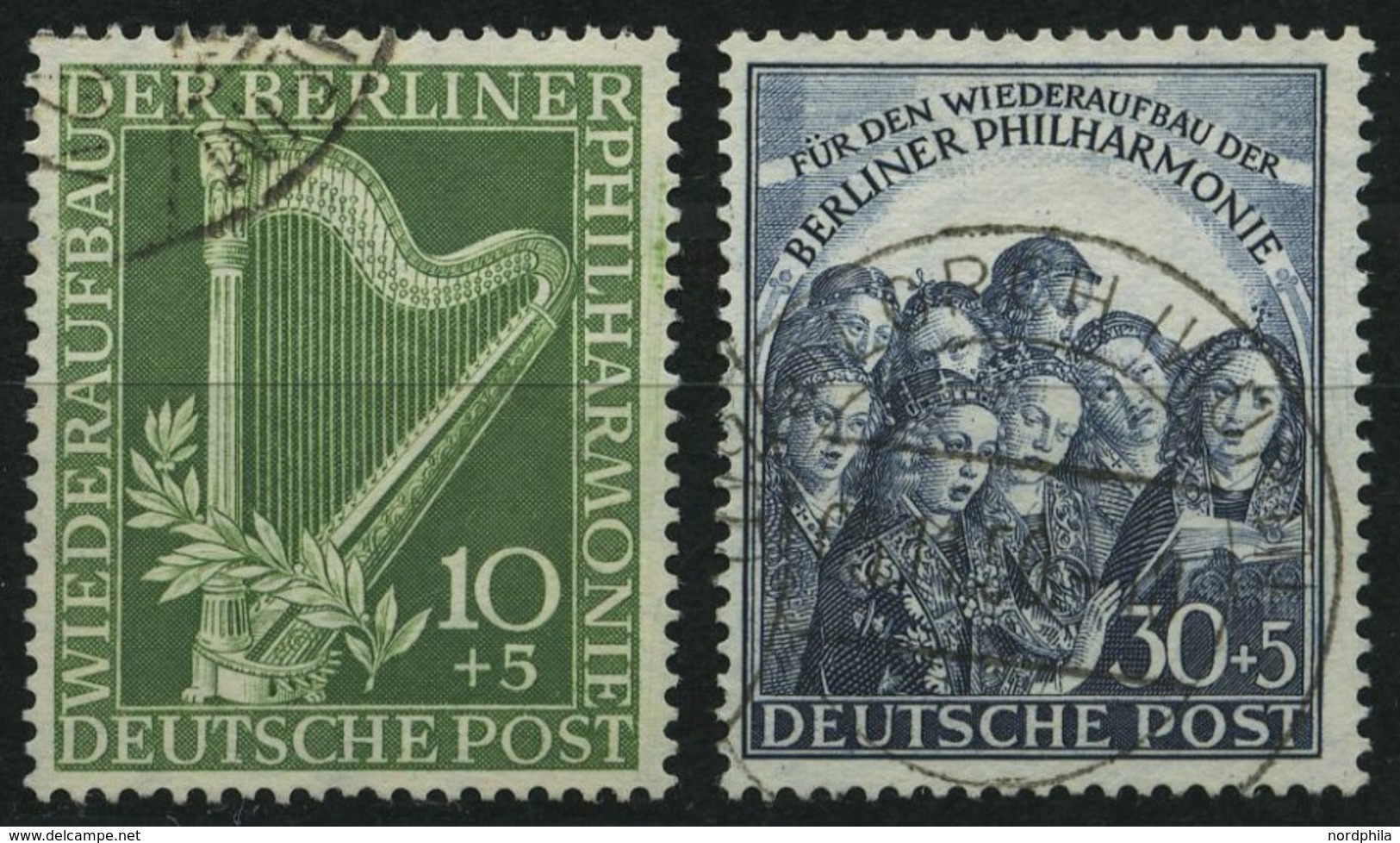 BERLIN 72/3 O, 1950, Philharmonie, Pracht, Mi. 130.- - Sonstige & Ohne Zuordnung