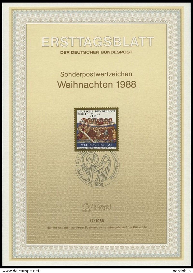 ERSTTAGSBLÄTTER 798-829 BrfStk, 1988, Kompletter Jahrgang, ETB 1 - 17/88, Pracht - Sonstige & Ohne Zuordnung