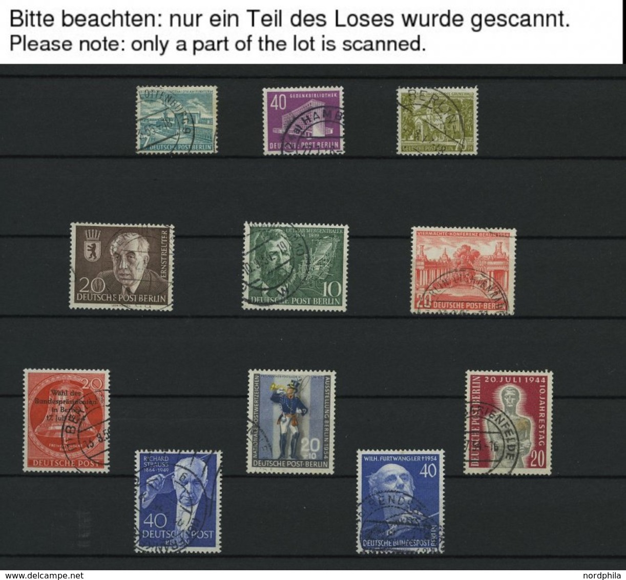 SAMMLUNGEN O, Gestempelte Sammlung Berlin Von 1954-88, Bis Auf Ein Paar Freimarken (Mi.Nr. 587-90, 611) In Den Hauptnumm - Altri & Non Classificati