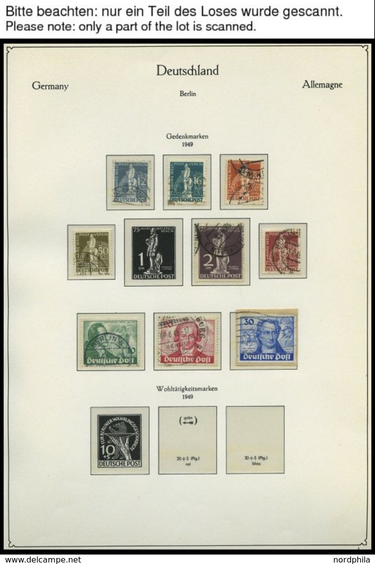 SAMMLUNGEN O, Lückenhafte Gestempelte Sammlung Berlin Von 1948-85, Feinst/Pracht, Mi. Ca. 1500.- - Sonstige & Ohne Zuordnung