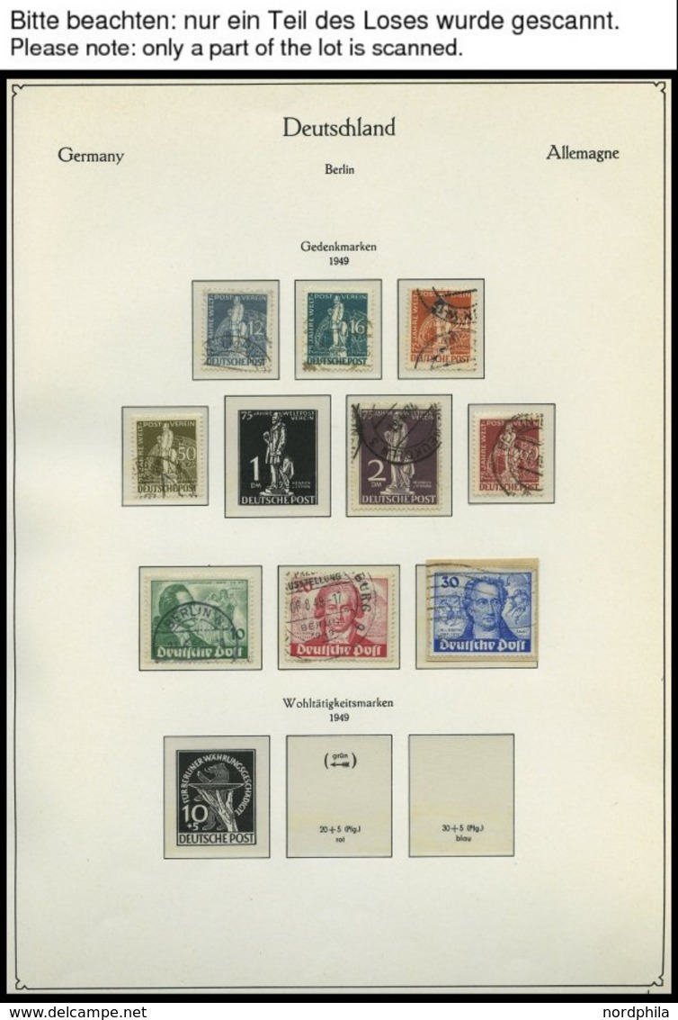 SAMMLUNGEN O, Lückenhafte Gestempelte Sammlung Berlin Von 1948-85, Feinst/Pracht, Mi. Ca. 1500.- - Altri & Non Classificati