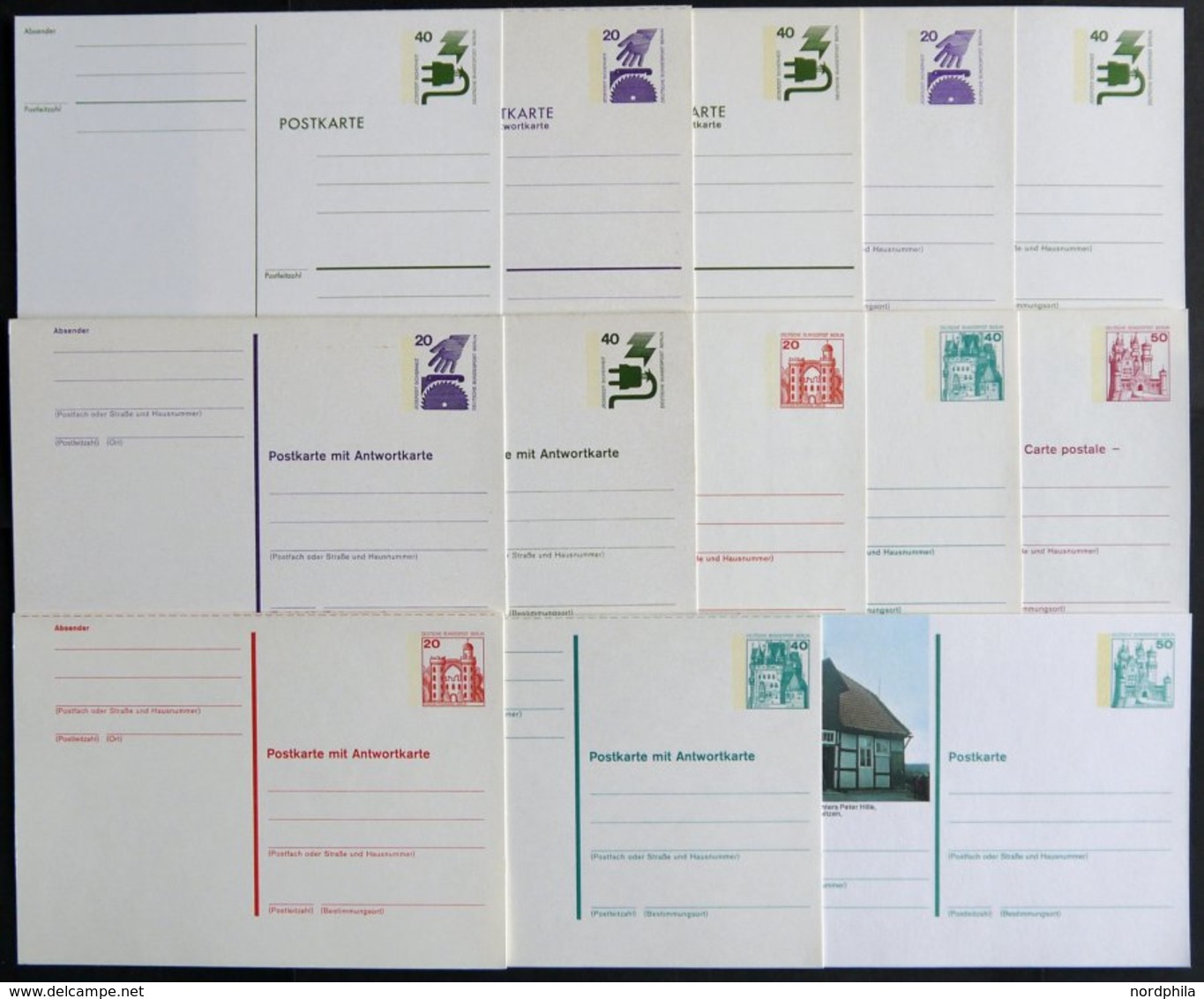 GANZSACHEN Aus P 1d-113 BRIEF, 1949-74, 58 Verschiedene Ungebrauchte Ganzsachenkarten, Fast Nur Prachterhaltung - Sonstige & Ohne Zuordnung