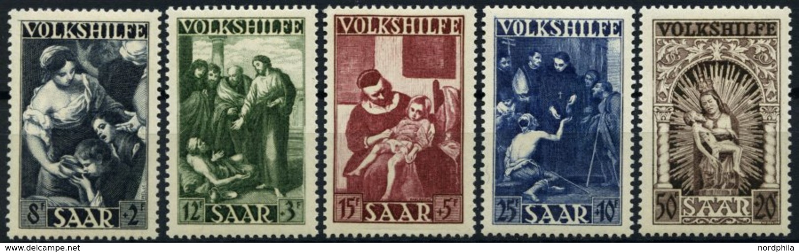 SAARLAND 267-71 **, 1949, Volkshilfe, Prachtsatz, Mi. 110.- - Altri & Non Classificati