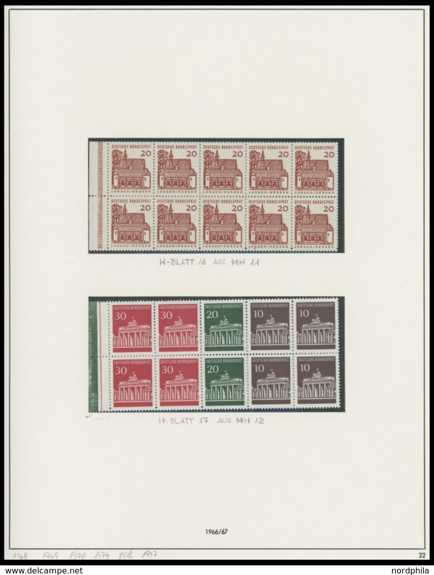 ZUSAMMENDRUCKE A. W 2-K 7 **,*,o , 1951-68, Partie Meist Verschiedener Zusammendrucke Mit Markenheftchen, Heftchenblätte - Zusammendrucke