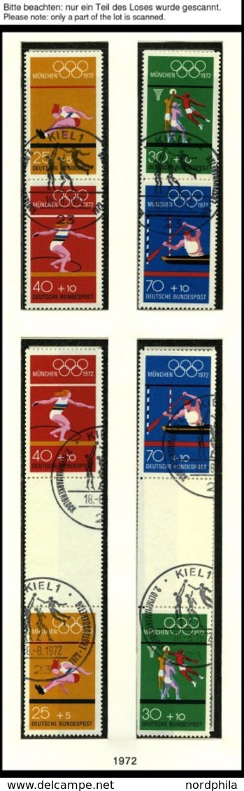 ZUSAMMENDRUCKE MH 17-SZ 2b O,Brief , 1972, Olympische Spiele Komplett Mit ET-Sonderstempeln, Sowie Heftchenblatt 22 Und  - Autres & Non Classés