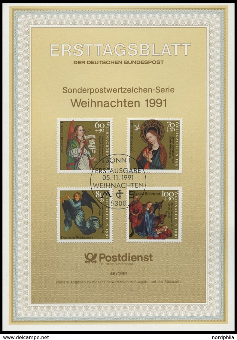 ERSTTAGSBLÄTTER 1488-1581 BrfStk, 1991, Kompletter Jahrgang, ETB 1 - 48/91, Pracht - Other & Unclassified