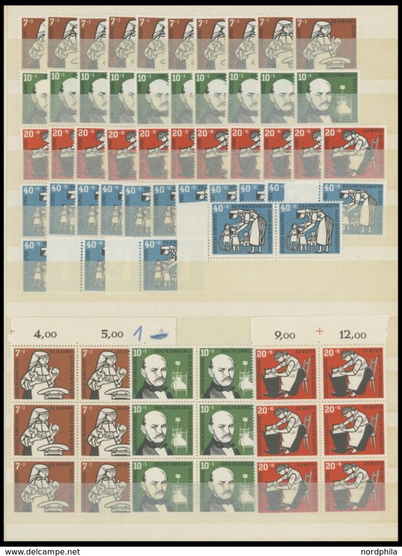 ENGROS 243-46 **, 1956, Kinderpflege, 16 Postfrische Prachtsätze, Mi. 320.- - Neufs