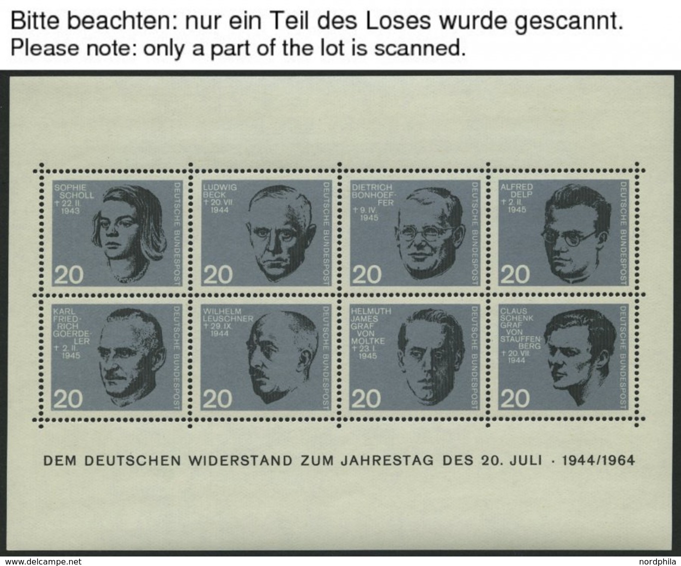 ENGROS Bl. 3 **, 1964, Block 20. Juli, 20x, Pracht, Mi. 160.- - Ungebraucht