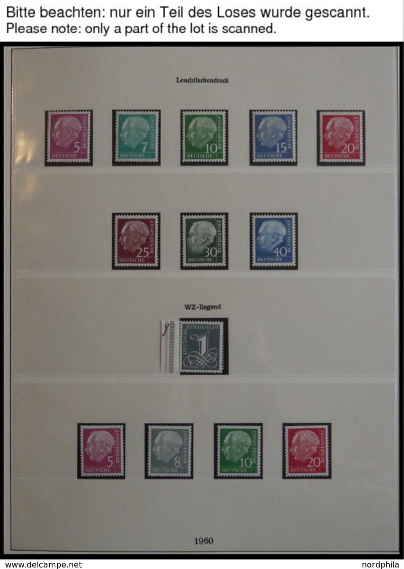 SAMMLUNGEN **, Komplette Postfrische Sammlung Bundesrepublik Von 1960-69 Mit Heuss Lumogen Und Liegendes Wz. Im Lindner  - Sonstige & Ohne Zuordnung