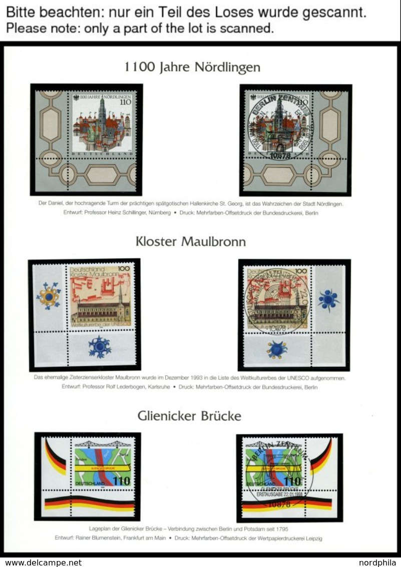 SAMMLUNGEN **,o , Komplette Sammlung Bundesrepublik Von 1998-2000 Im Deutschland-plus Falzlosalben, Postfrisch Und Geste - Autres & Non Classés