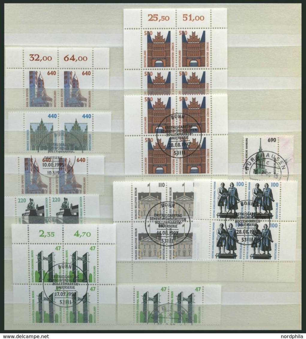 LOTS **, O, Ca. 1960-2005, Partie Zusammendrucke, Rollenmarken, Waagerechte Paare, Ungeordnet Im Karton, Besichtigen!, F - Sonstige & Ohne Zuordnung