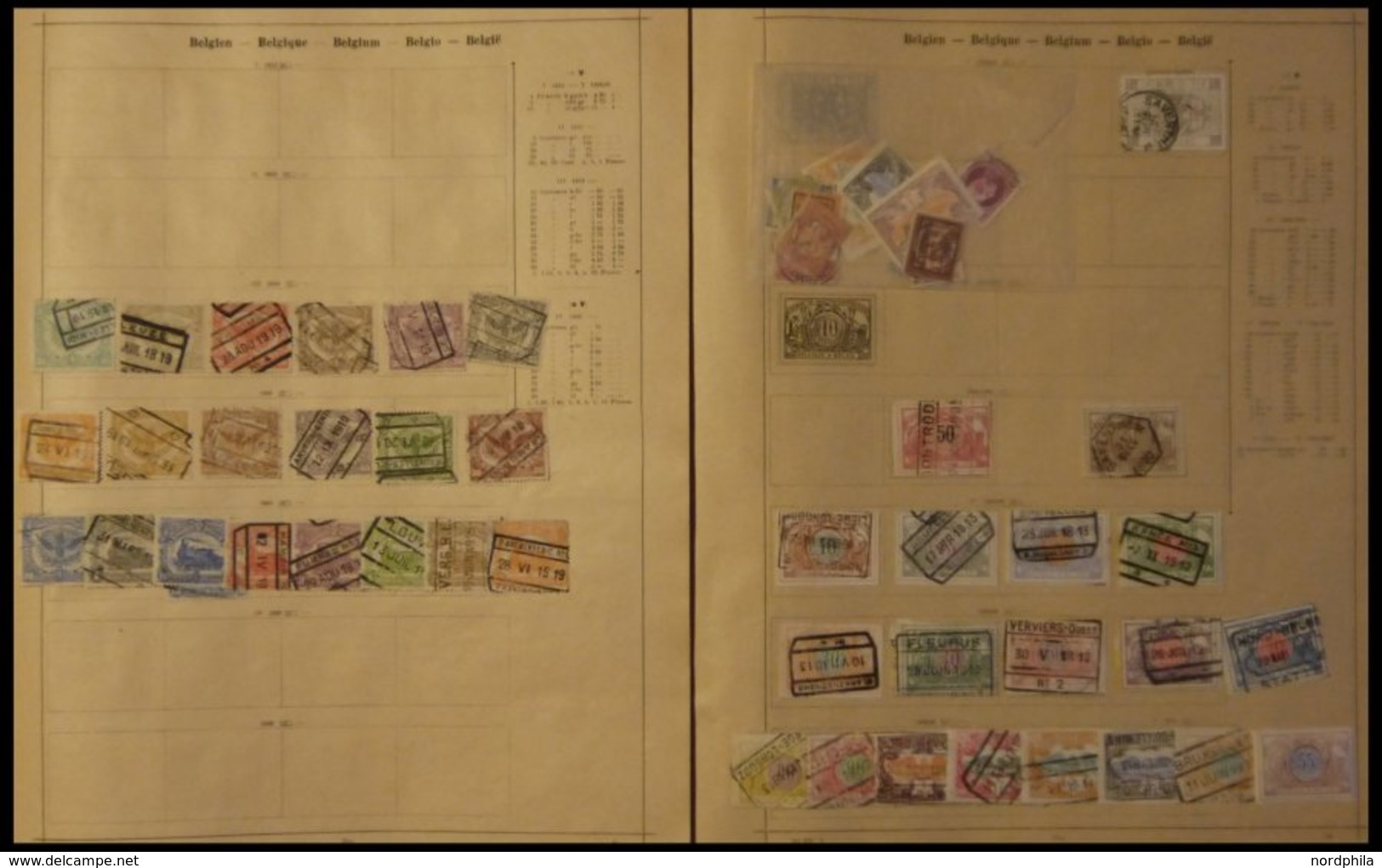 SAMMLUNGEN, LOTS O,* , 1849-1915, Alter Sammlungsteil Belgien Auf Seiten, Etwas Unterschiedlich, Fundgrube! - Sammlungen