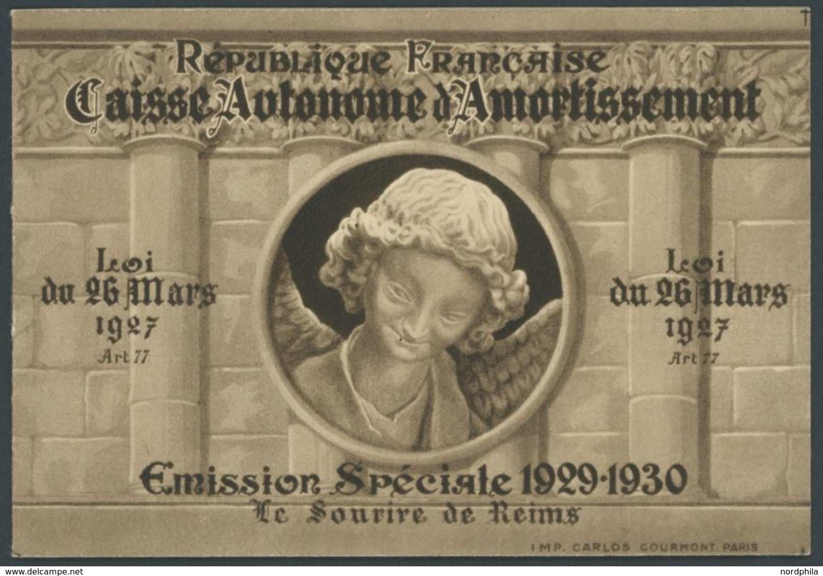 FRANKREICH 248MH **, 1930, 1.50 Fr. Staatsschuldentilgungskasse Im Kompletten Markenheftchen, Pracht, Mi. 900.- - Sonstige & Ohne Zuordnung