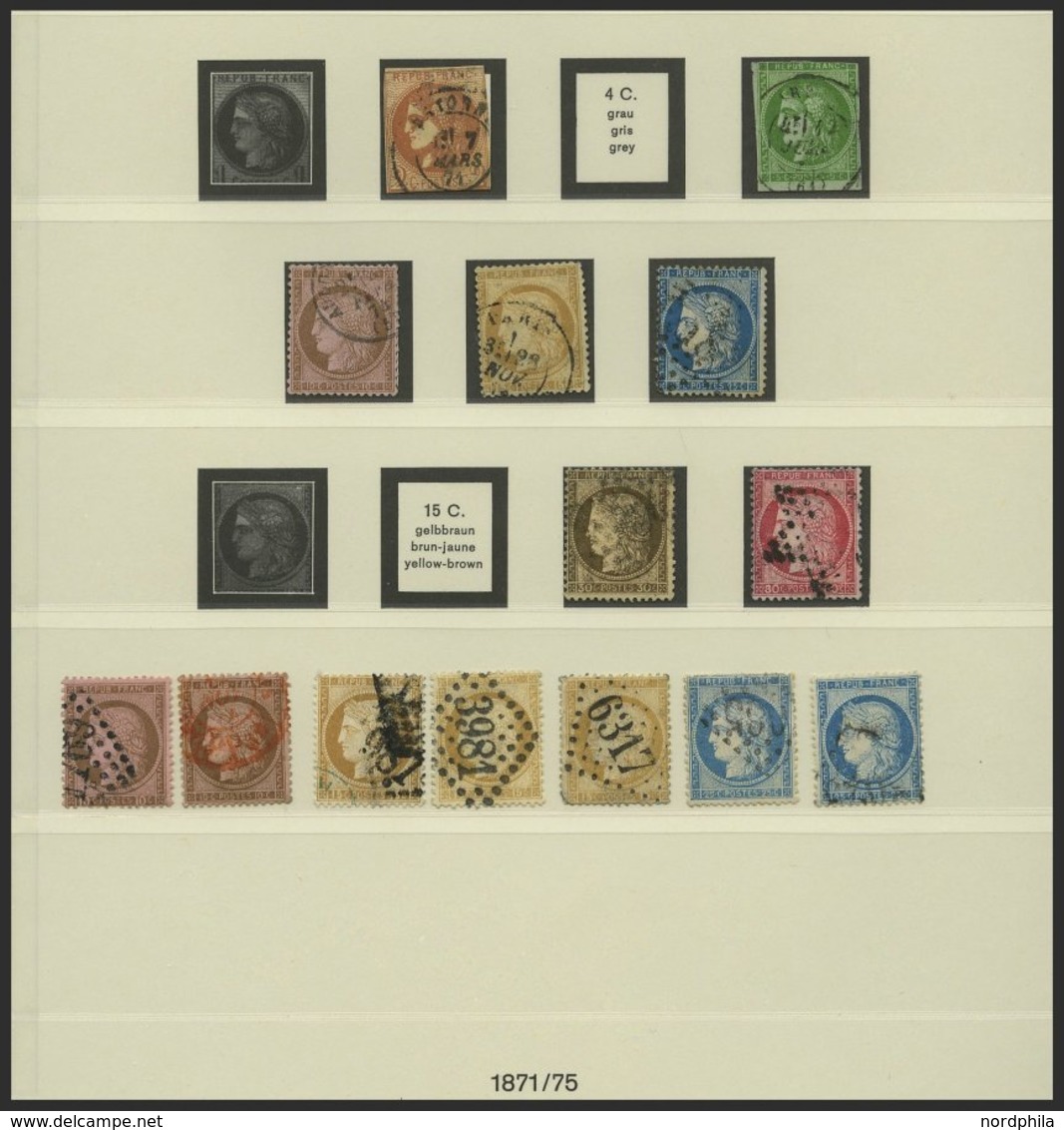 SAMMLUNGEN *,o, **, Sammlung Frankreich Von 1889-1959 In 2 Lindner Falzlosalben Mit Guten Mittleren Ausgaben, Der Klassi - Sammlungen