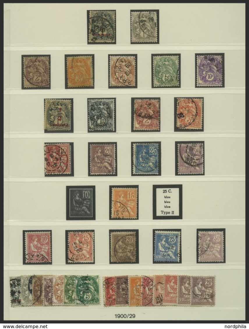 SAMMLUNGEN *,o, **, Sammlung Frankreich von 1889-1959 in 2 Lindner Falzlosalben mit guten mittleren Ausgaben, der klassi