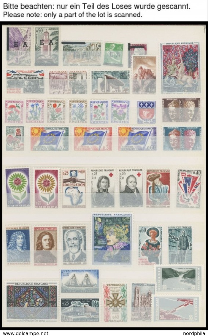 SAMMLUNGEN **, Fast Komplette Postfrische Sammlung Frankreich Von 1965-74 Sauber Im Einsteckbuch, Prachterhaltung - Sammlungen