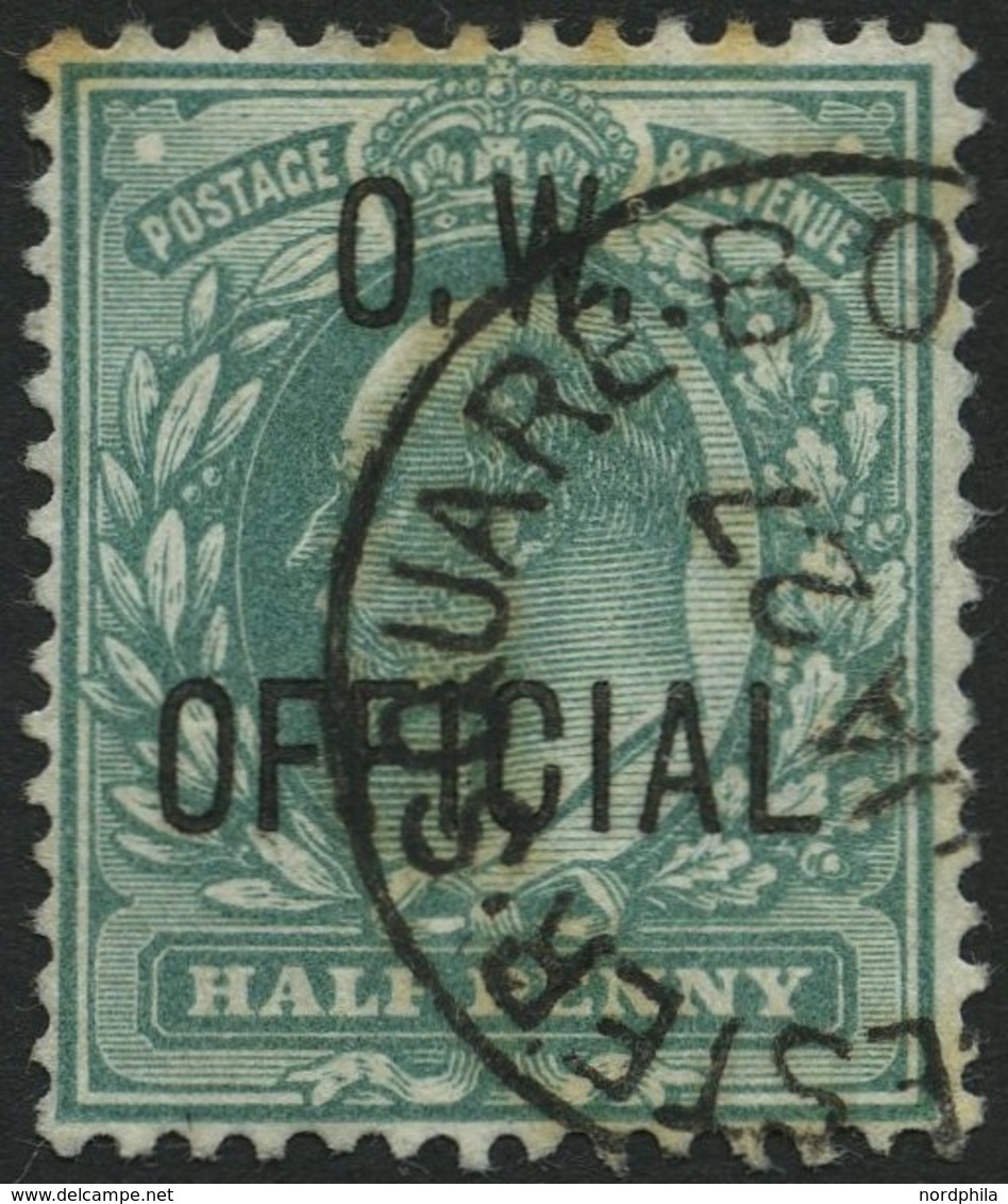 DIENSTMARKEN D 69 O, 1902, 1/2 P. O.W., Etwas Fleckig Sonst Pracht, Mi. 130.- - Servizio